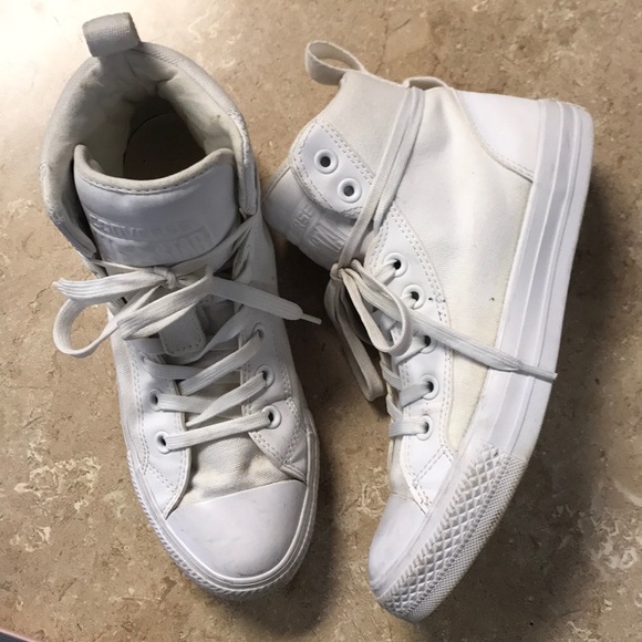 Converse Shoes - All white converse high tops